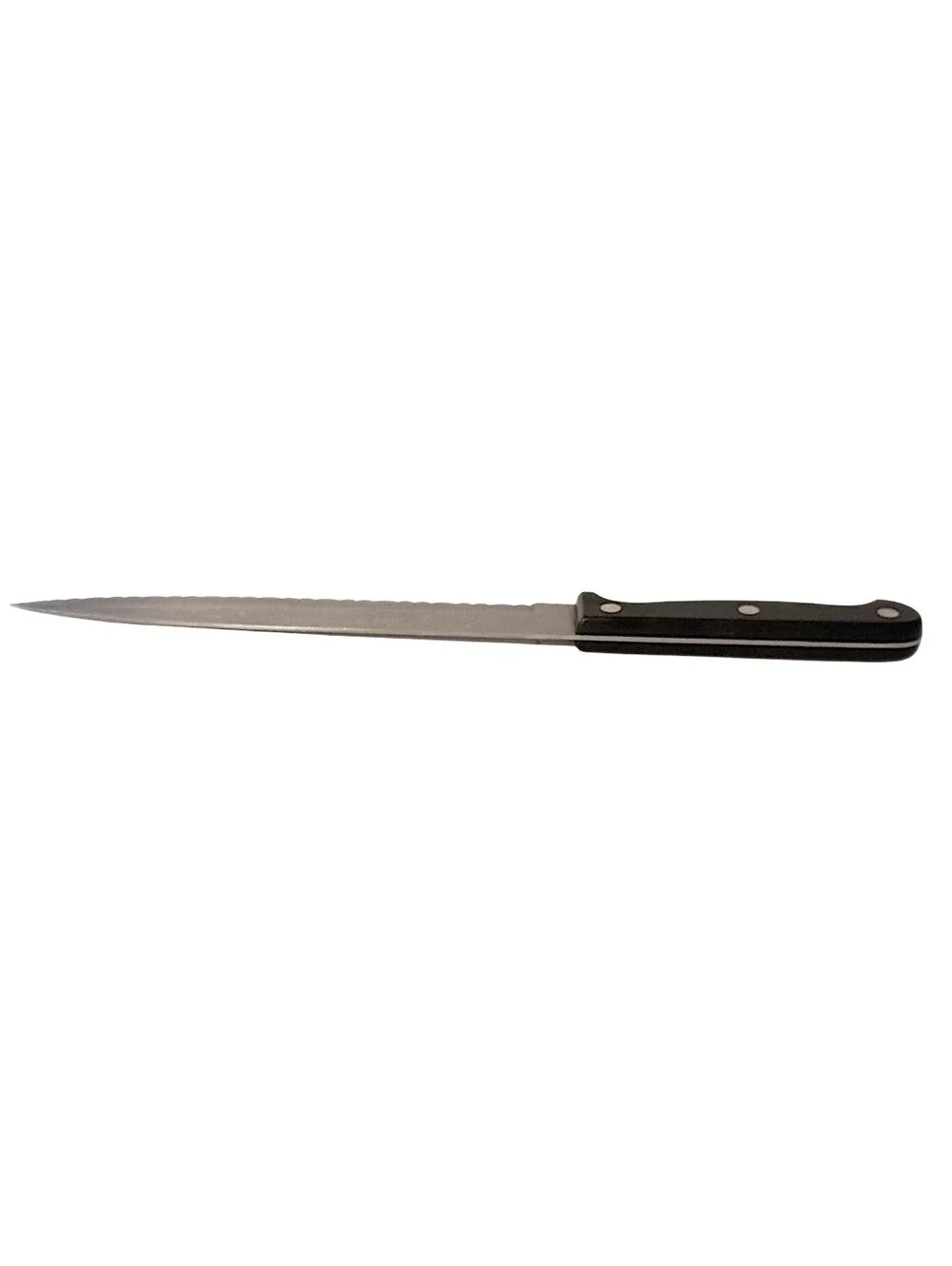 Ginsu Kiso Slicer Knife Black Handle Dishwasher Safe Stainless Steel Blade